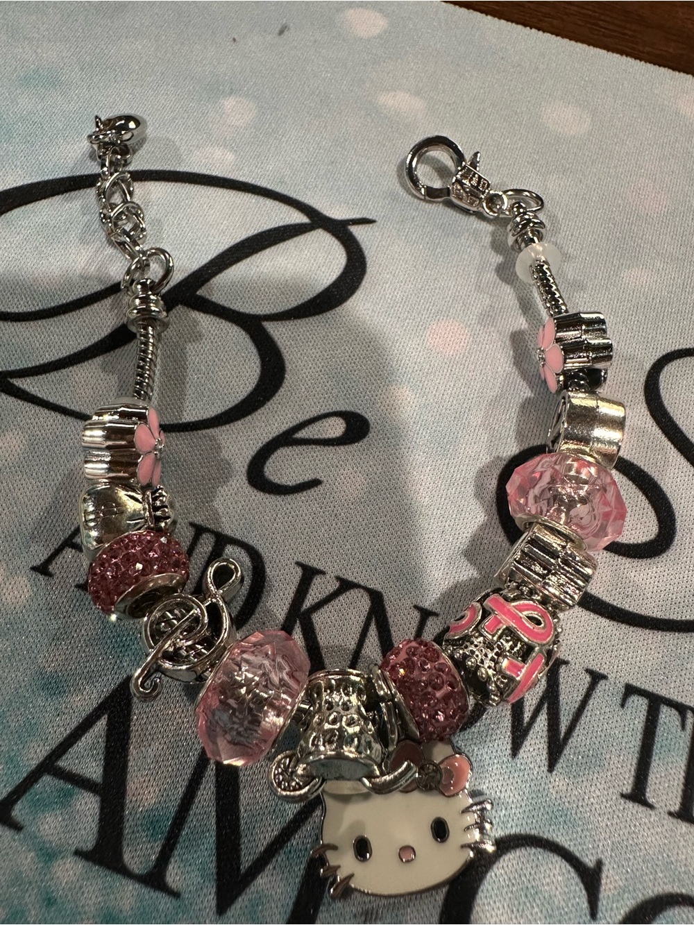 Hello Kitty Pink Charm Bracelet - Women Jewelry